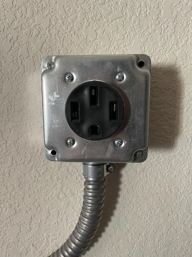 NEMA 14-50 outlet installed for Smart Home Electrical in Fort Worth